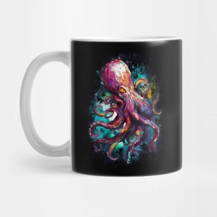 Octopus paint splatter Mug